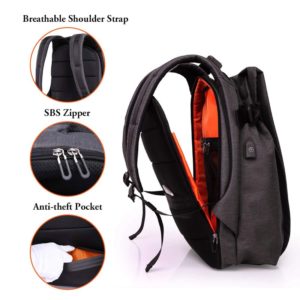 Männer Rucksack für Laptop 17,3 “USB Port wasserdicht”